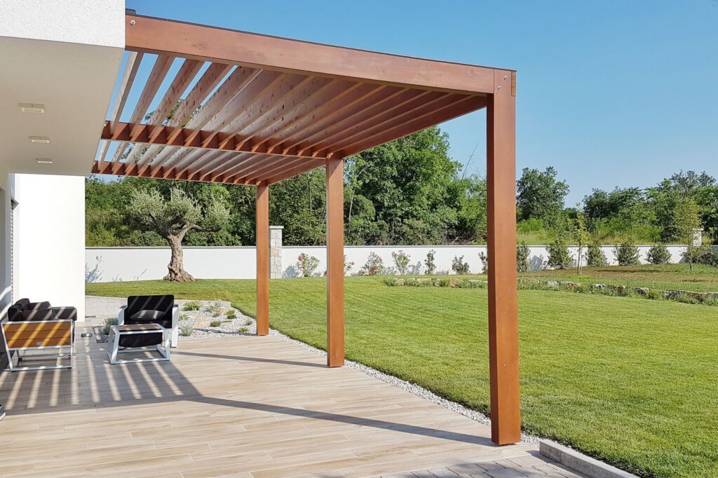 pergola adosse